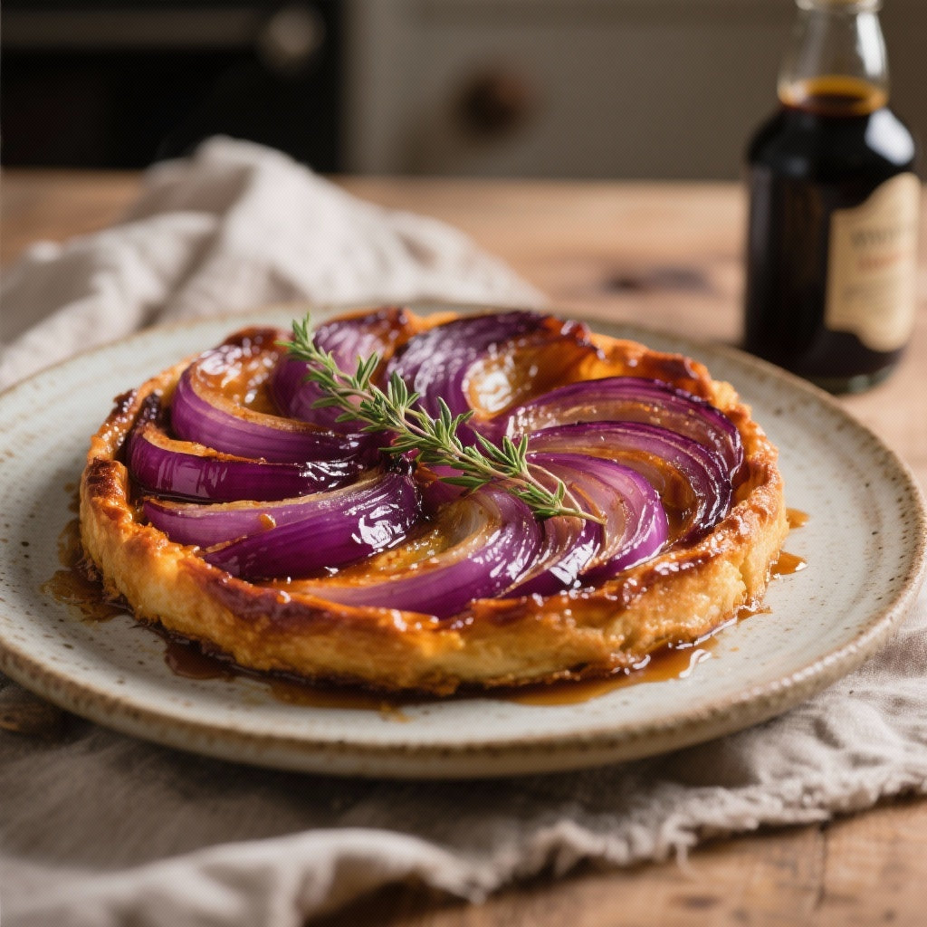 Tatin d'Oignons Rouges Caramélisés: Douceur Balsamique