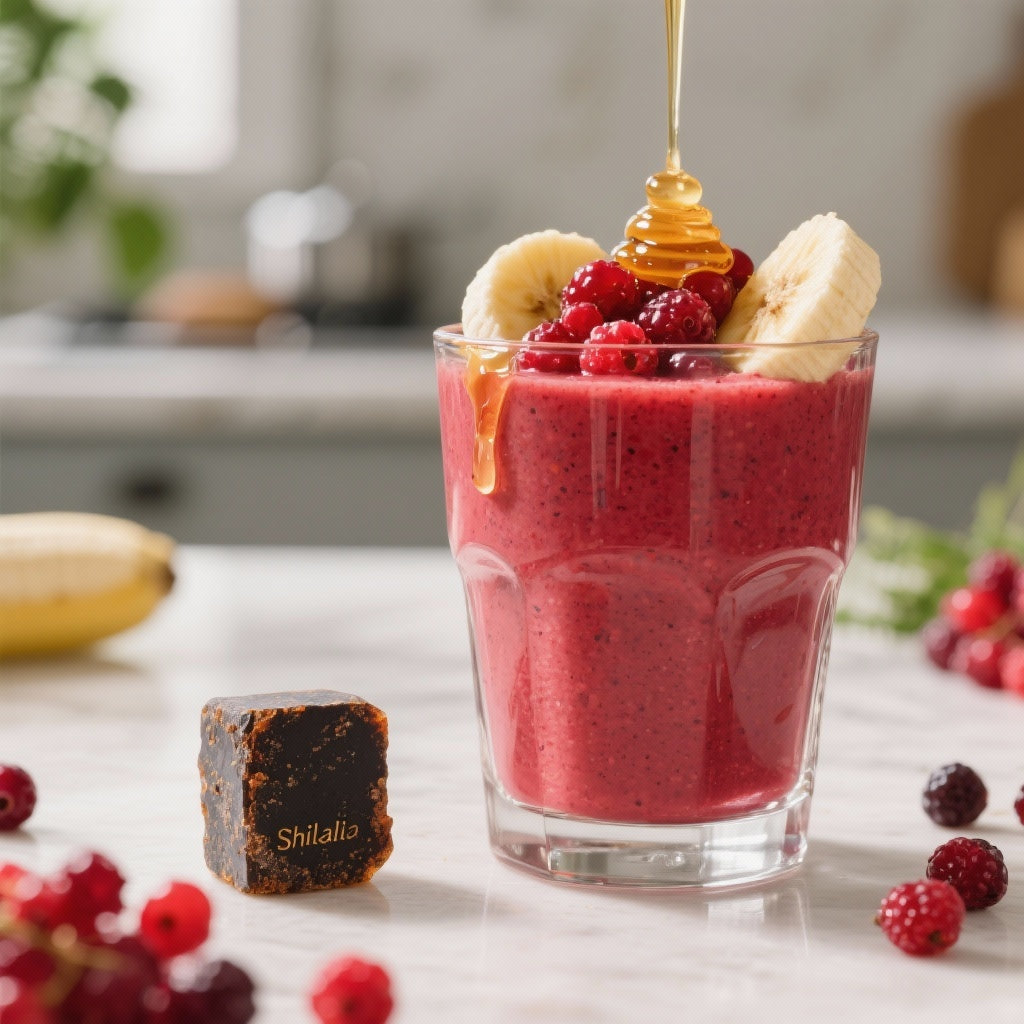 Smoothie Énergétique au Shilajit et Fruits Rouges