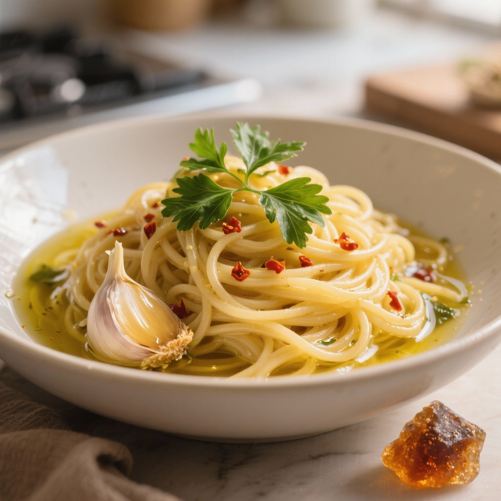 Recette Rapide de Pâtes à l'Ail et au Shilajit