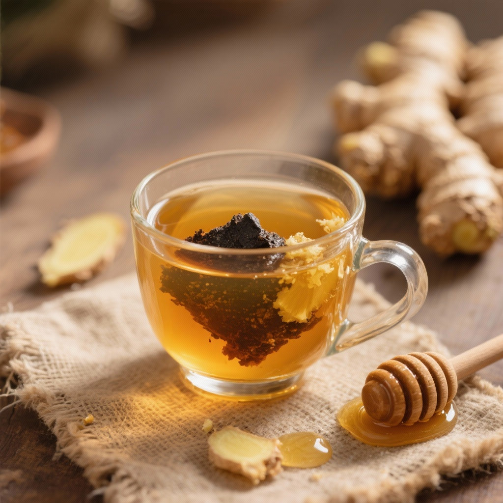 Boisson Revitalisante au Shilajit, Gingembre et Miel : Recette Naturelle