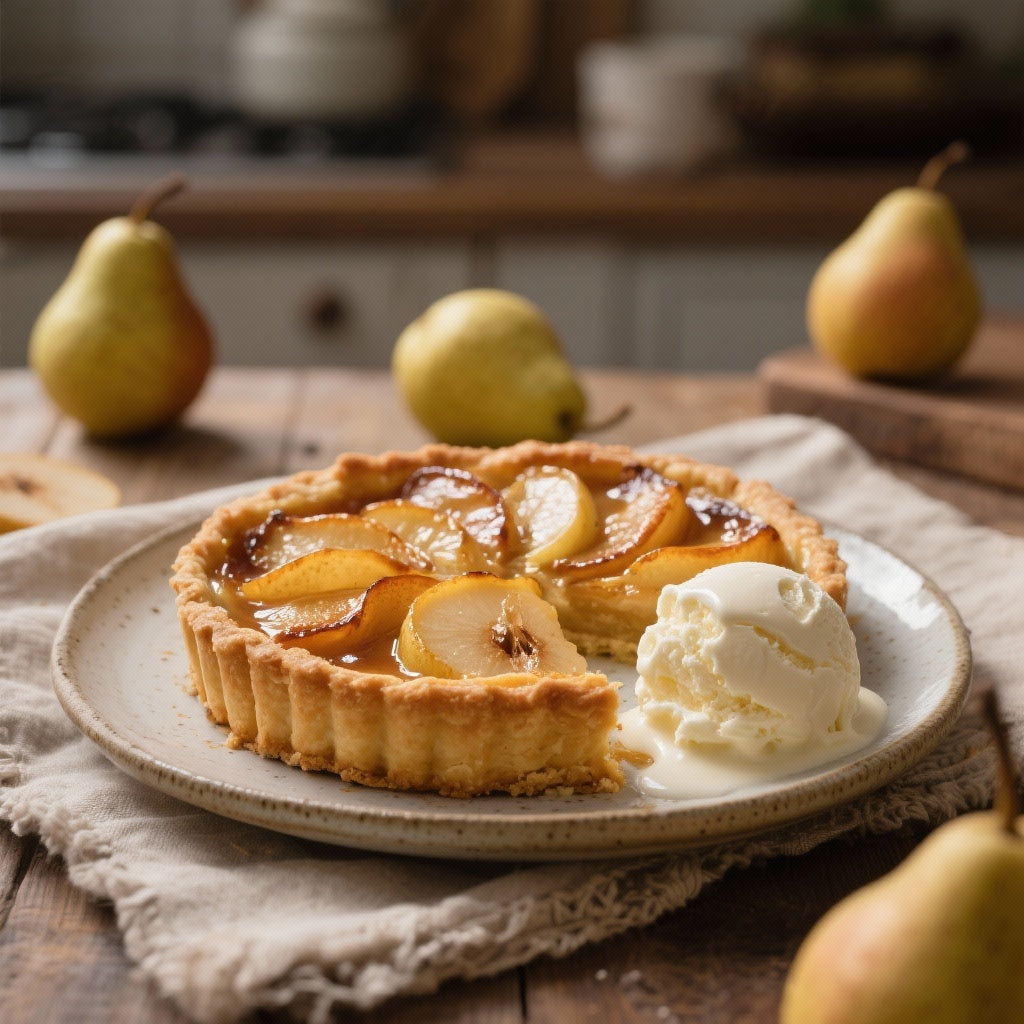Tarte aux Poires Caramélisées : Un Délice Fragrant