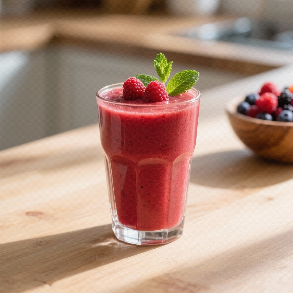Élixir Vital : Smoothie Revigorant au Shilajit & Fruits Rouges