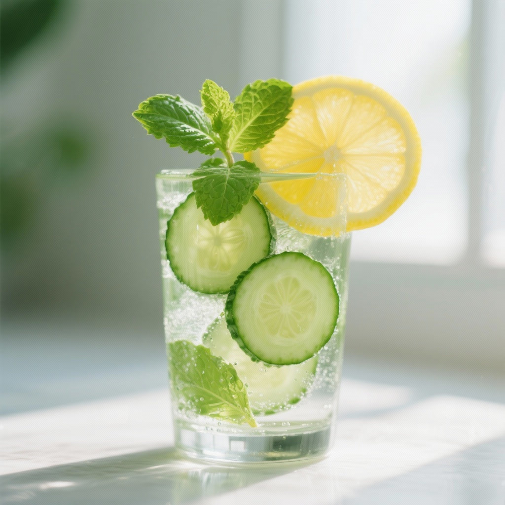Eau Détox Rafraîchissante: Concombre, Menthe & Citron