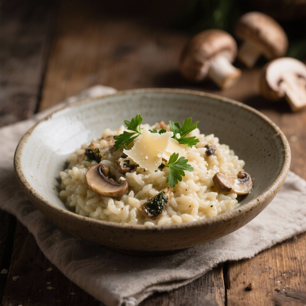 Savoureux Risotto au Shilajit et Champignons