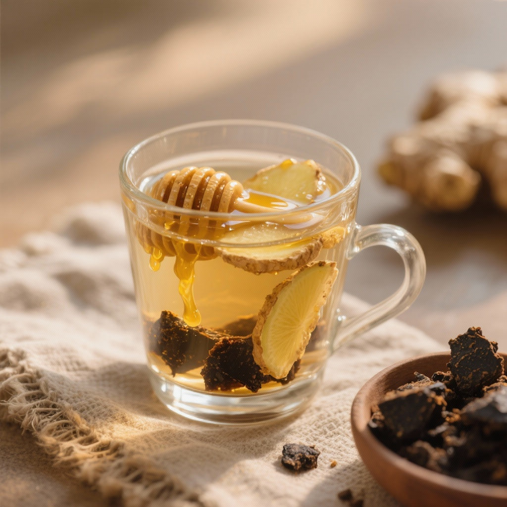 Boisson Revitalisante au Shilajit, Gingembre et Miel : Vitalité Naturelle