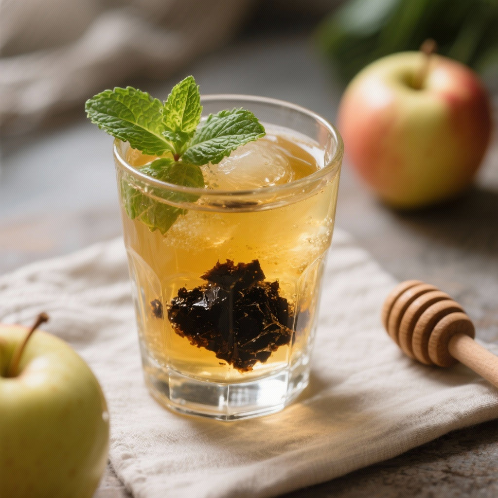 Boisson Tonique au Shilajit et Jus de Pomme, Vitalité Naturelle