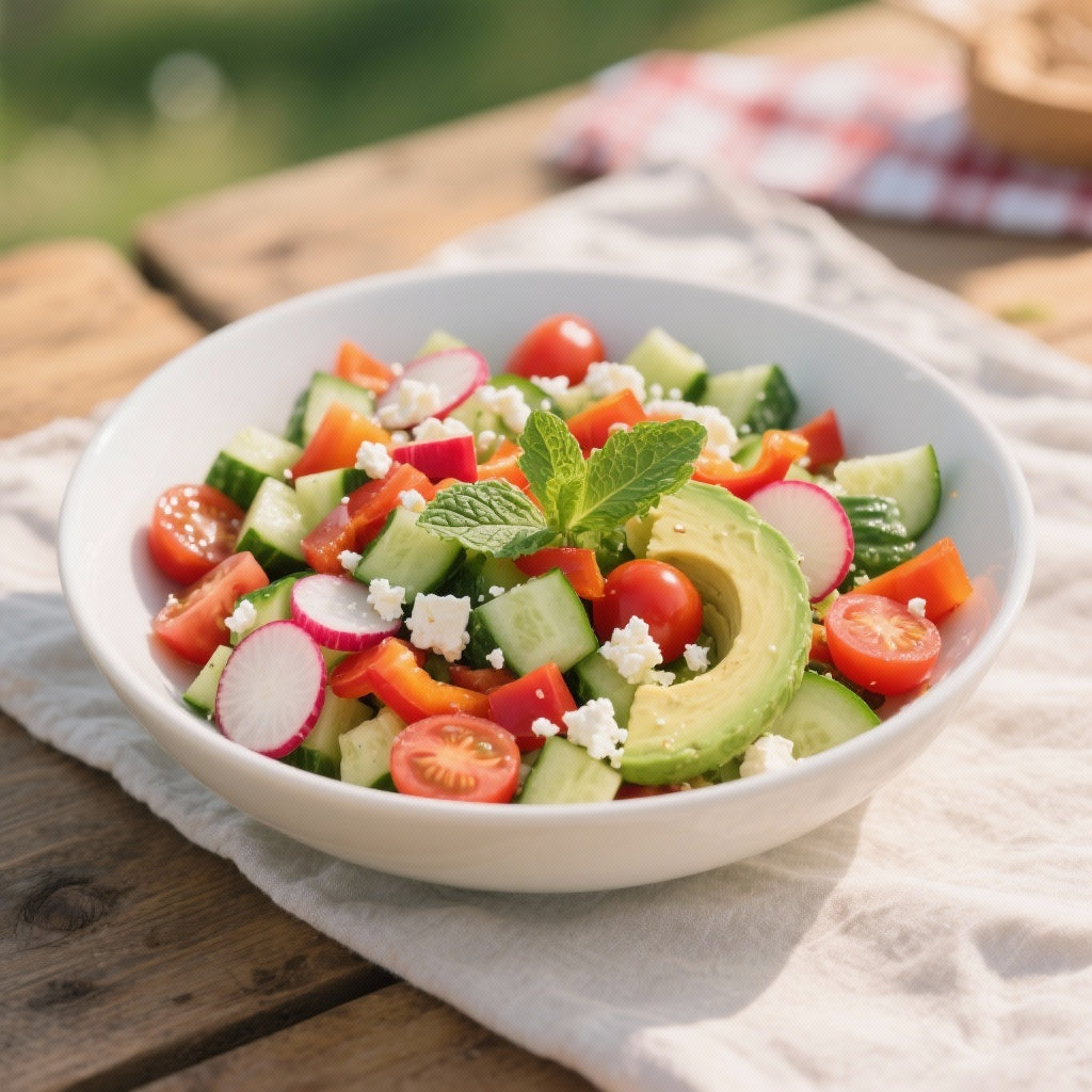 Salade Fraîcheur d'Été aux Légumes Croquants