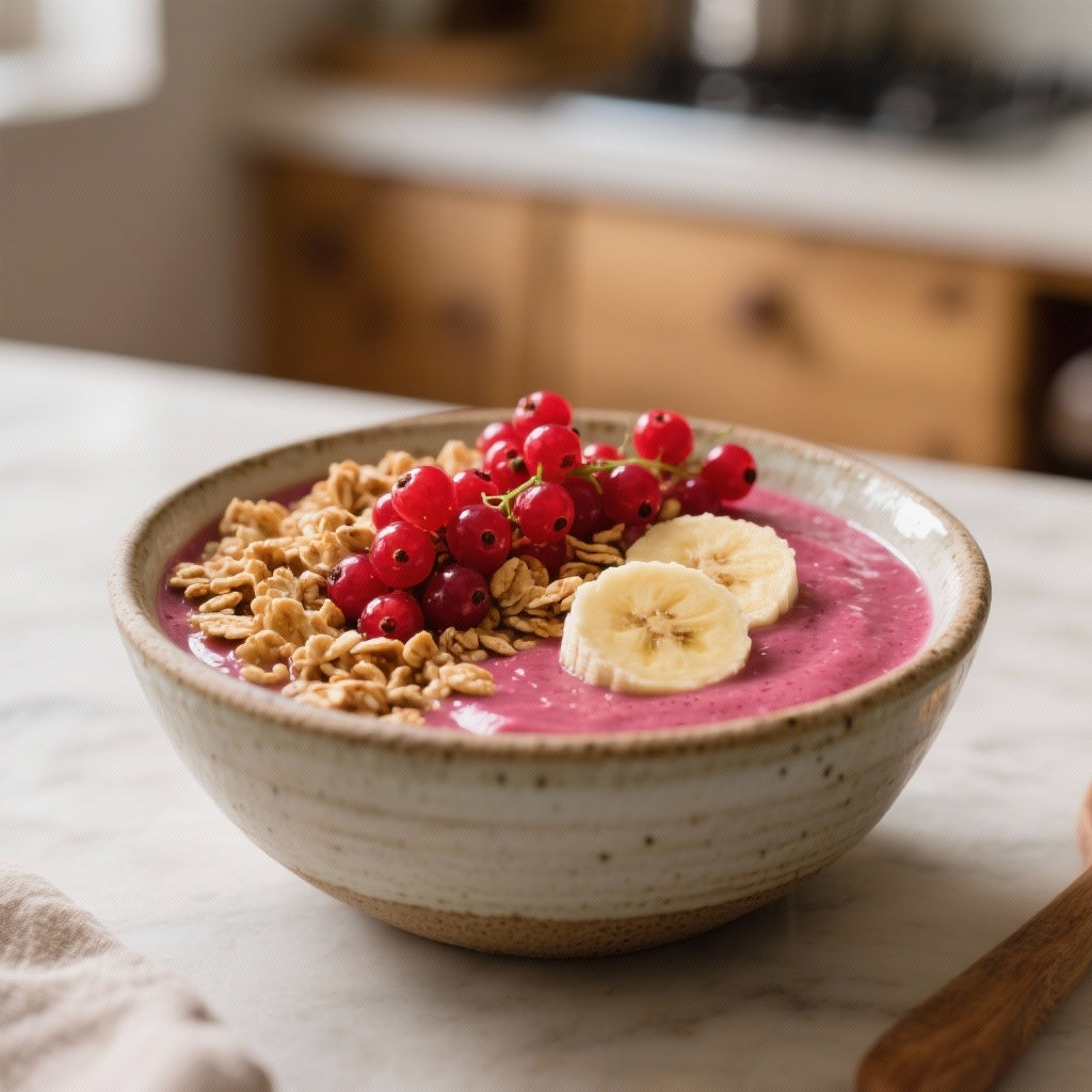 Smoothie Bowl aux Fruits Rouges Énergisant et Délicieux