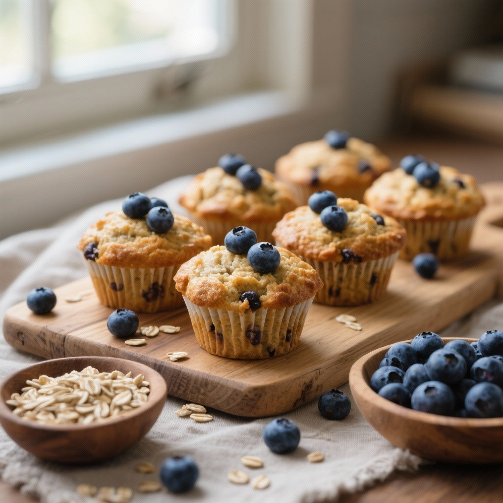 Muffins Sains Myrtille Avoine: Recette Facile et Nutritive