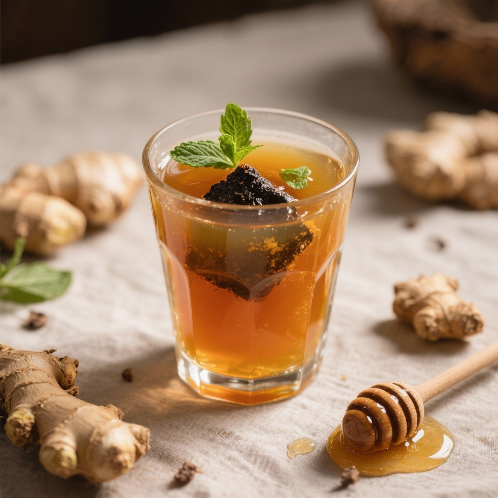 Boisson Revitalisante au Shilajit, Gingembre et Miel : Énergie Naturelle