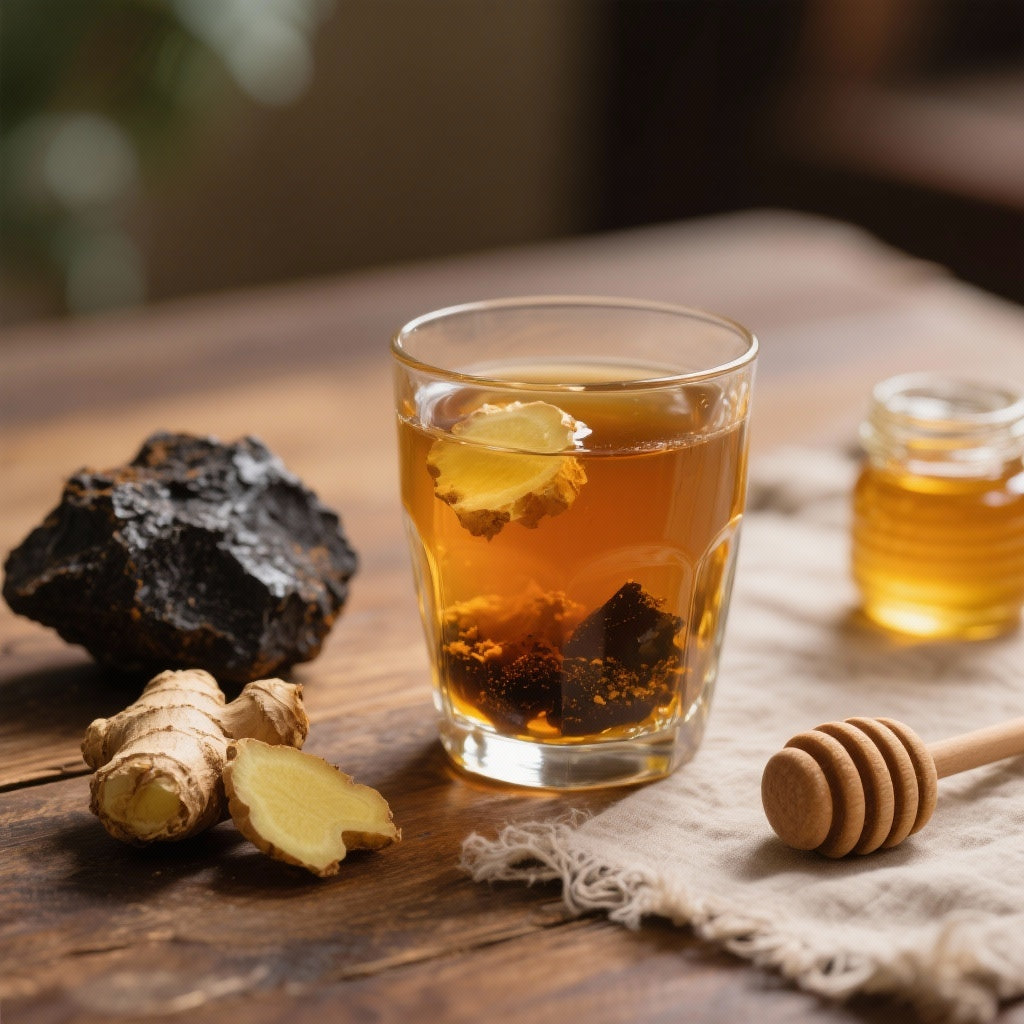 Boisson Revitalisante au Shilajit, Gingembre et Miel : Énergie Naturelle