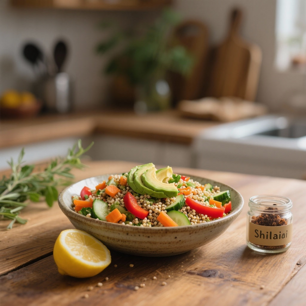 Salade de Quinoa aux Légumes Croquants et Shilajit
