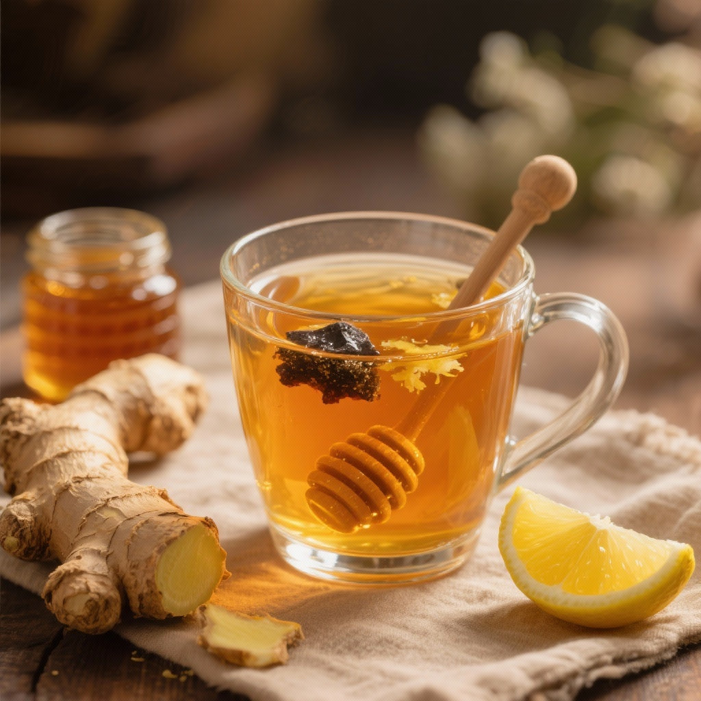 Boisson Revitalisante au Shilajit, Gingembre et Miel – Énergie Naturelle