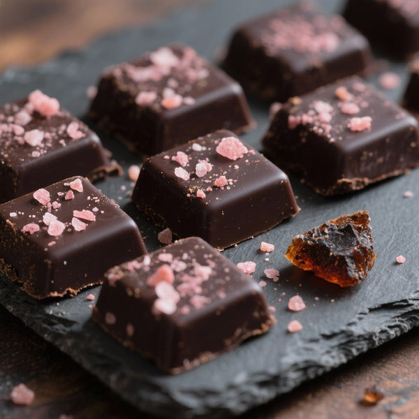 Chocolats Noirs Bruts Revigorants au Shilajit & Sel Rose