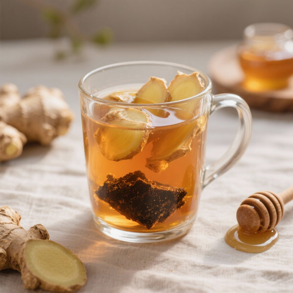 Boisson Revitalisante au Shilajit, Gingembre et Miel – Énergie Naturelle