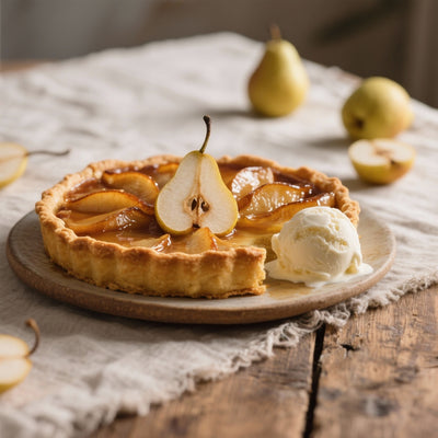 Tarte aux poires caramélisées et shilajit