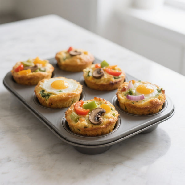 Muffins aux Œufs et Légumes : Le Déjeuner Parfait à Emporter