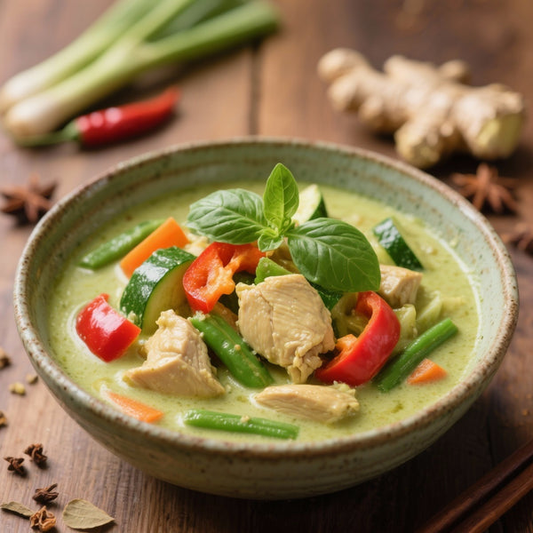 Curry Vert de Poulet au Lait de Coco: Voyage Exotique en Cuisine