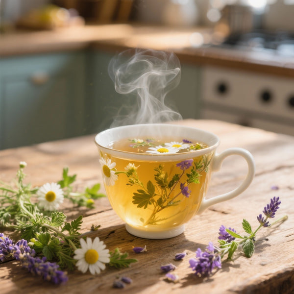 Infusion Apaisante : Camomille, Verveine & Lavande pour la Détente