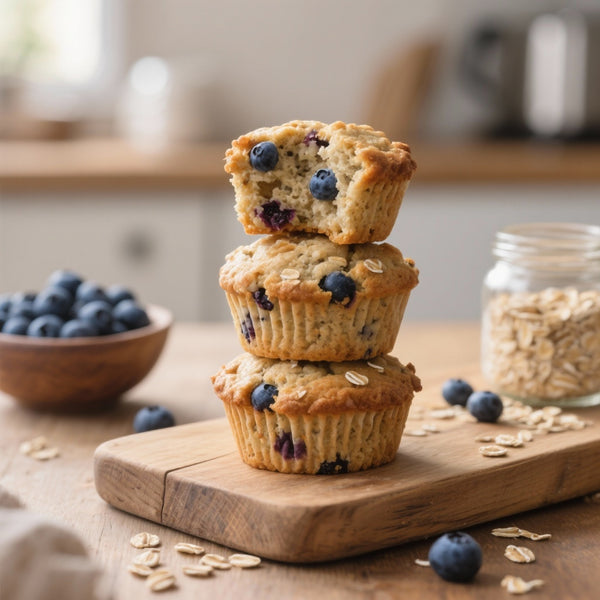 Muffins Sains Myrtilles Avoine: Recette Facile et Délicieuse