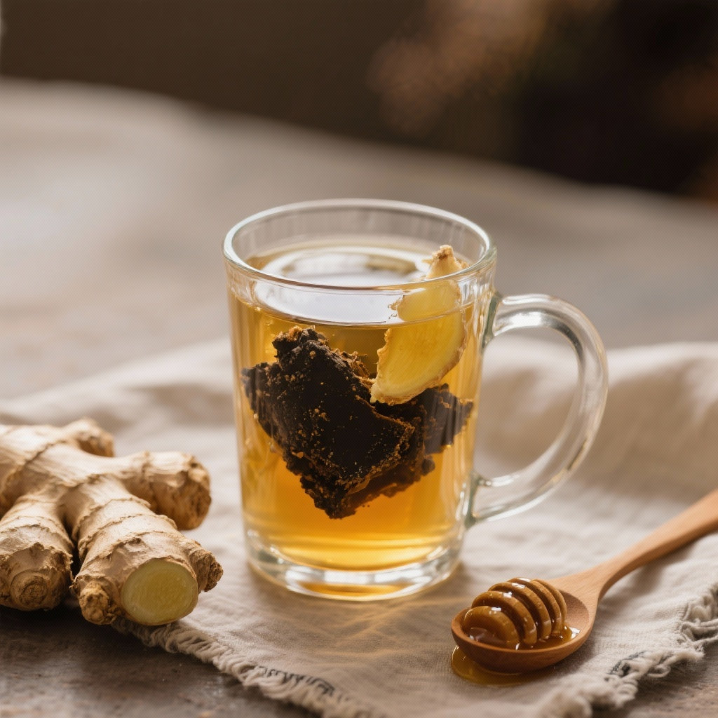 Boisson Revitalisante au Shilajit, Gingembre et Miel : Recette Naturelle Énergisante