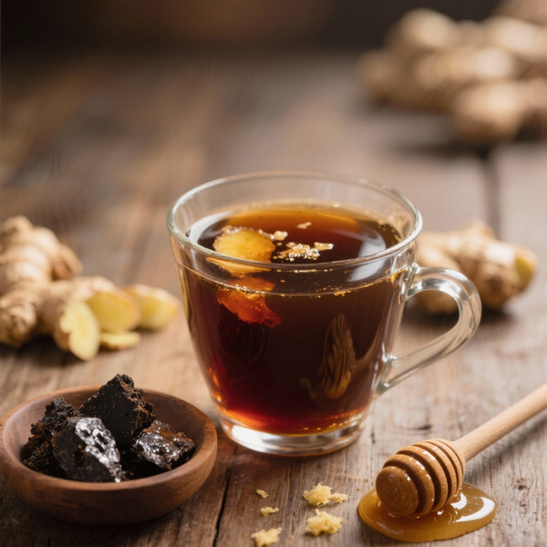 Boisson Revitalisante au Shilajit, Gingembre et Miel : Élixir Naturel Énergisant