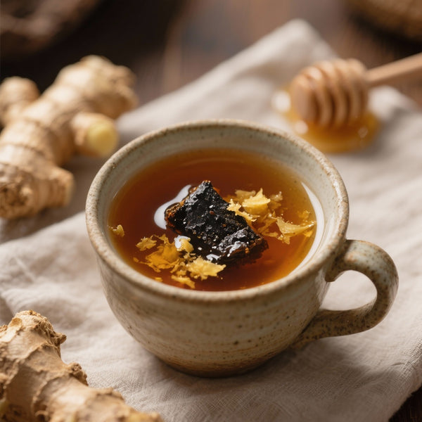 Boisson Revitalisante au Shilajit, Gingembre et Miel Naturel