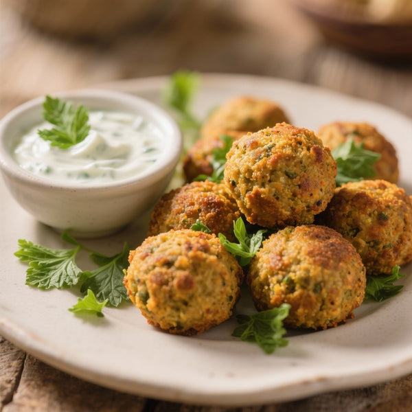 Falafels Maison Cuits au Four & Sauce Yaourt Menthe