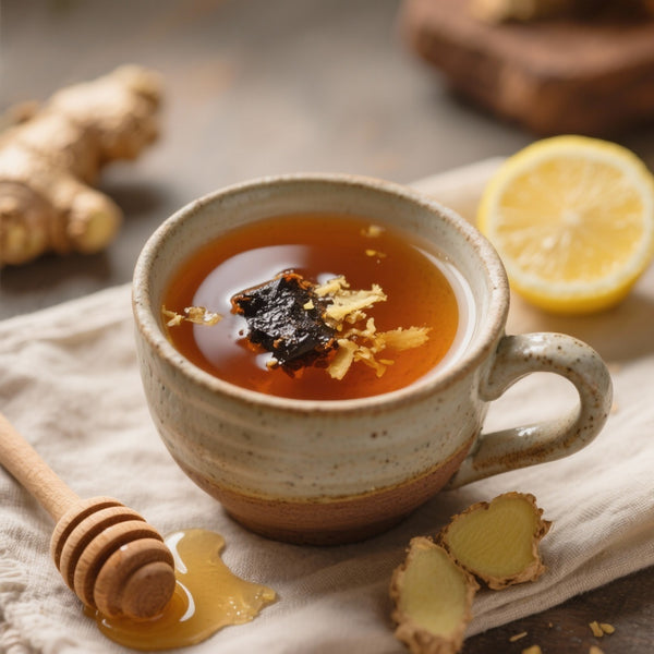 Boisson Revitalisante au Shilajit, Gingembre et Miel : Recette Naturelle