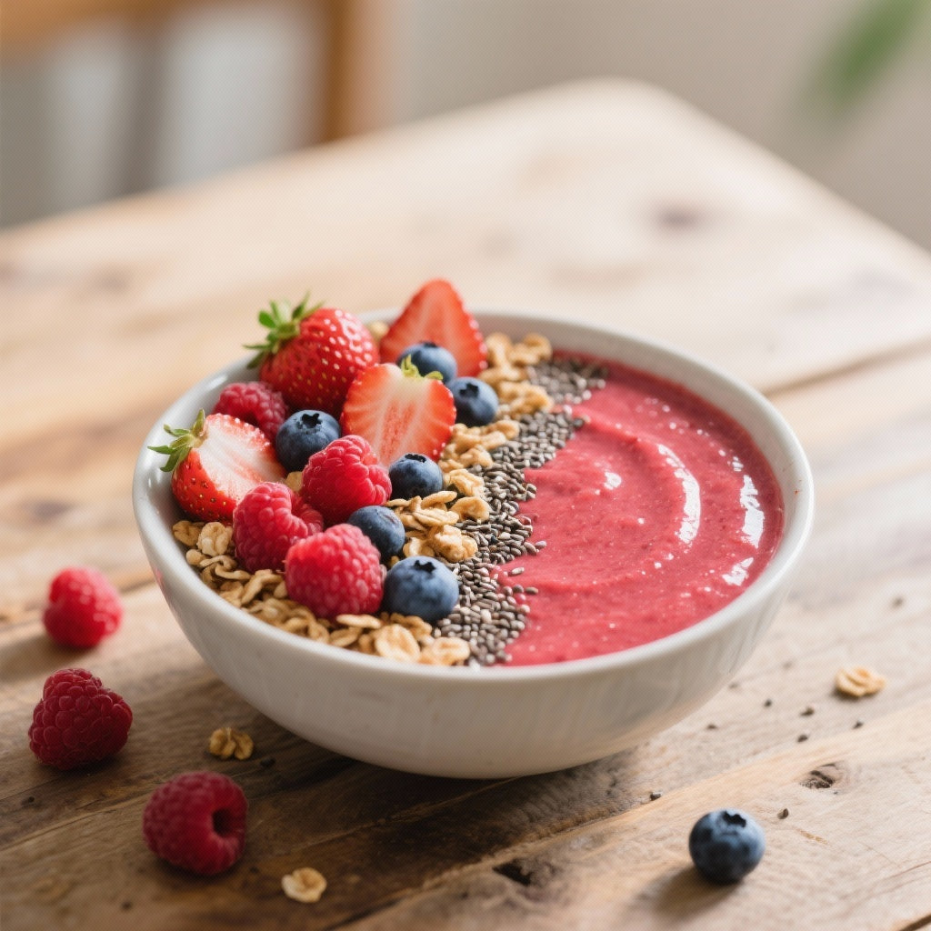 Smoothie Bowl aux Fruits Rouges Délicieux et Nutritif