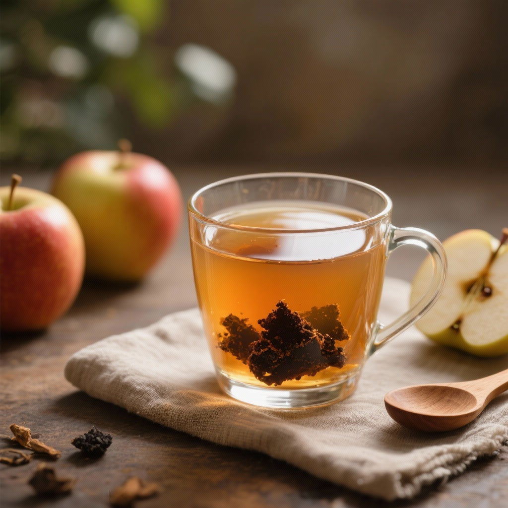 Boisson Tonique au Shilajit et Jus de Pomme : Énergie Naturelle