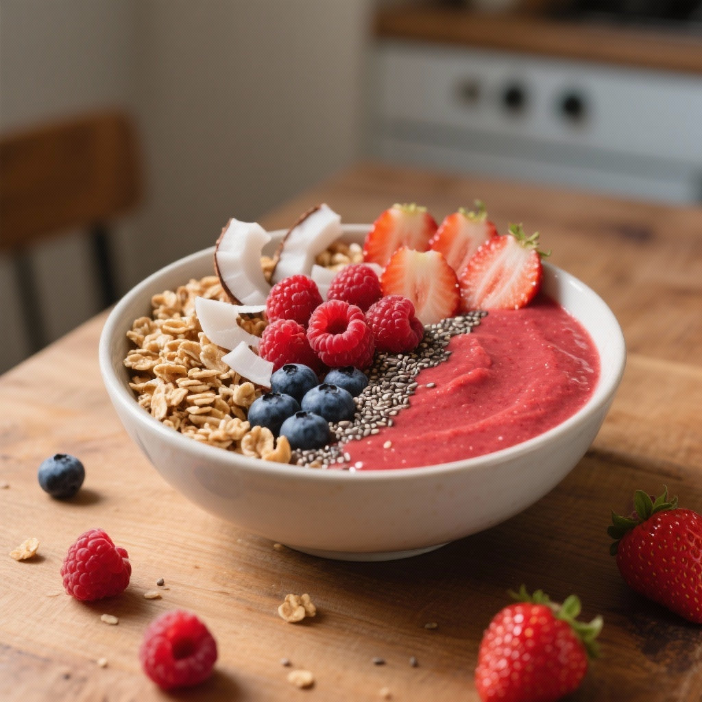 Smoothie Bowl aux Fruits Rouges Énergisant et Coloré
