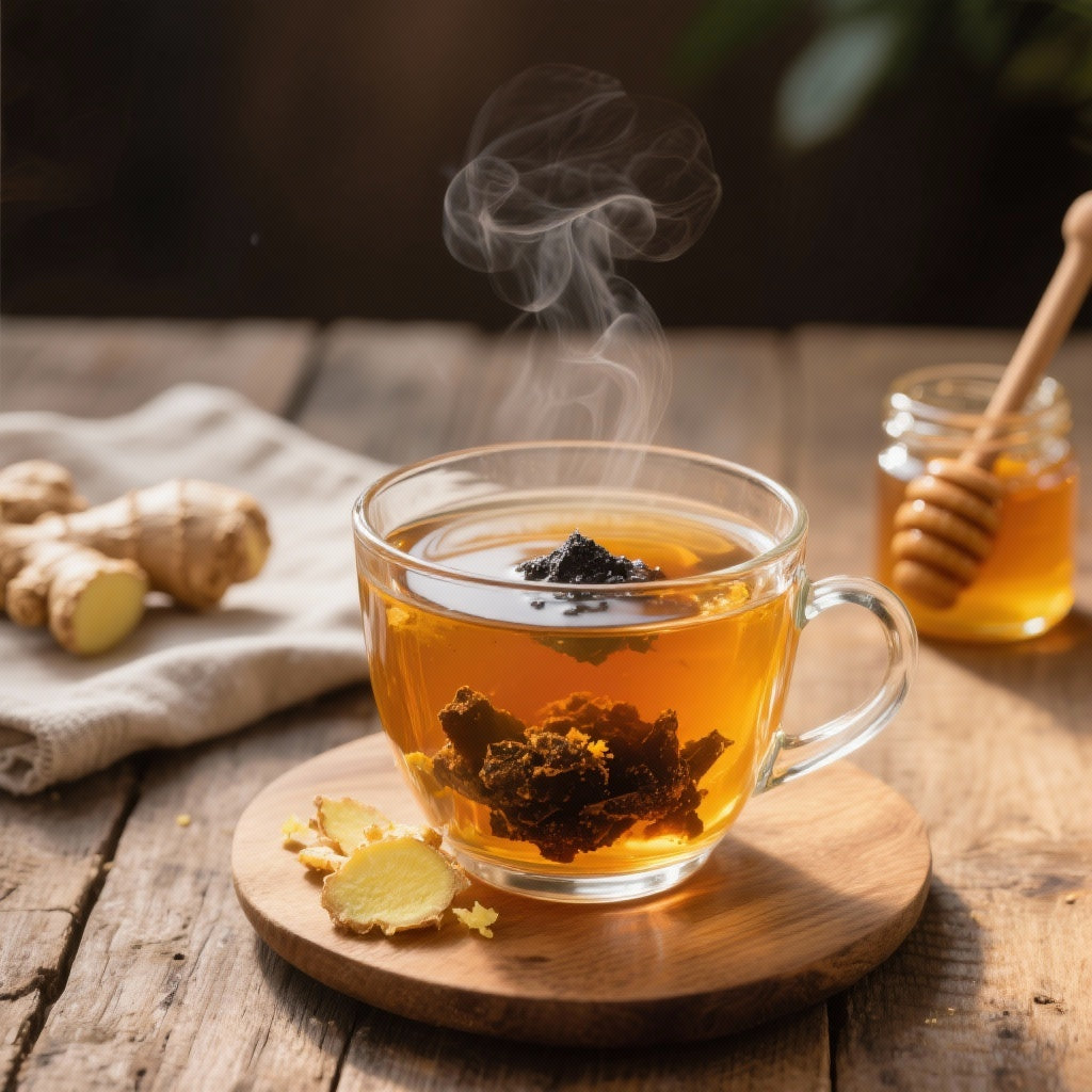 Boisson Revitalisante au Shilajit, Gingembre et Miel : Énergie Naturelle