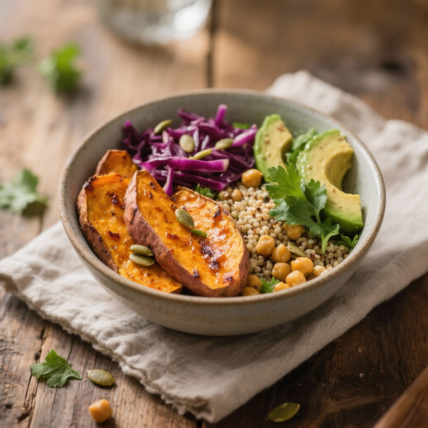 Buddha Bowl Coloré : Quinoa, Patates Douces Rôties & Délice Automnal