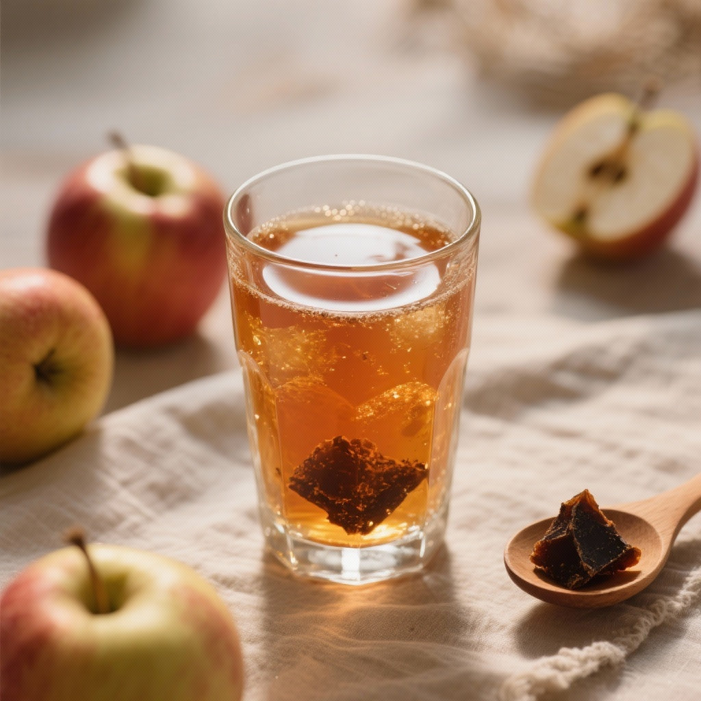 Boisson Tonique au Shilajit et Jus de Pomme pour Vitalité Naturelle