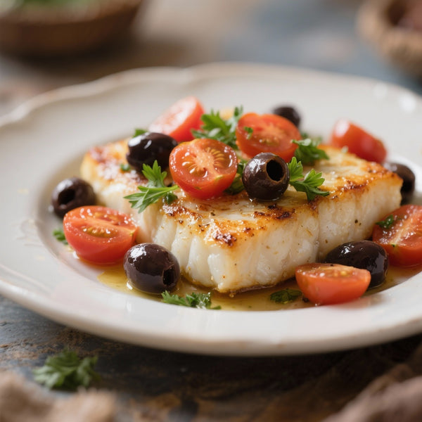 Filet de Cabillaud aux Tomates Cerises et Olives: Recette Gourmande