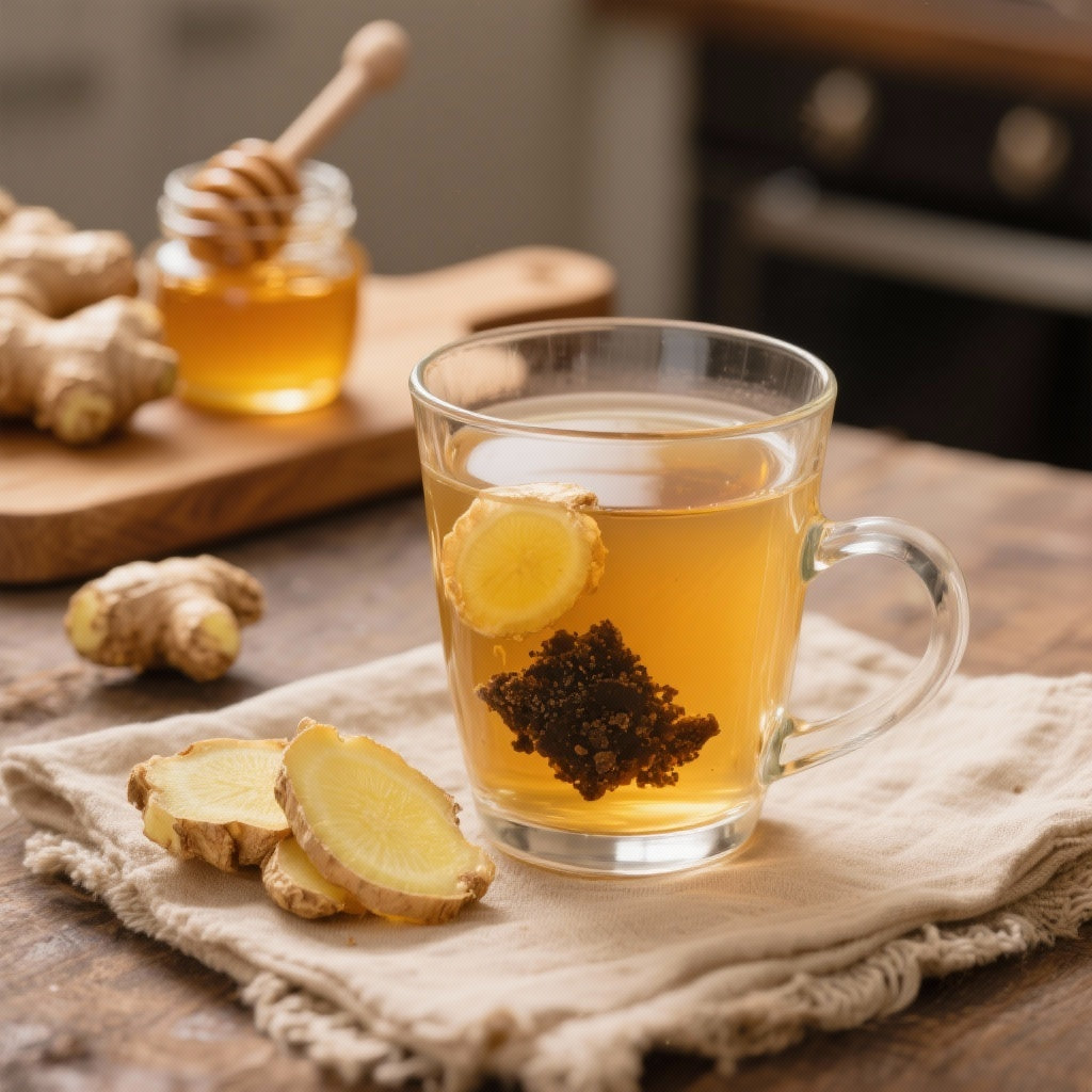 Boisson Revitalisante au Shilajit, Gingembre et Miel : Recette Naturelle