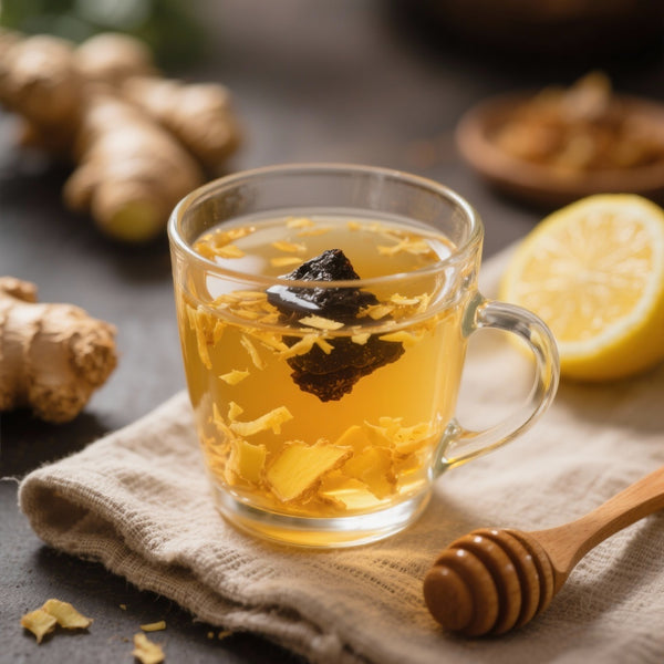 Boisson Revitalisante au Shilajit, Gingembre et Miel pour Énergie Naturelle