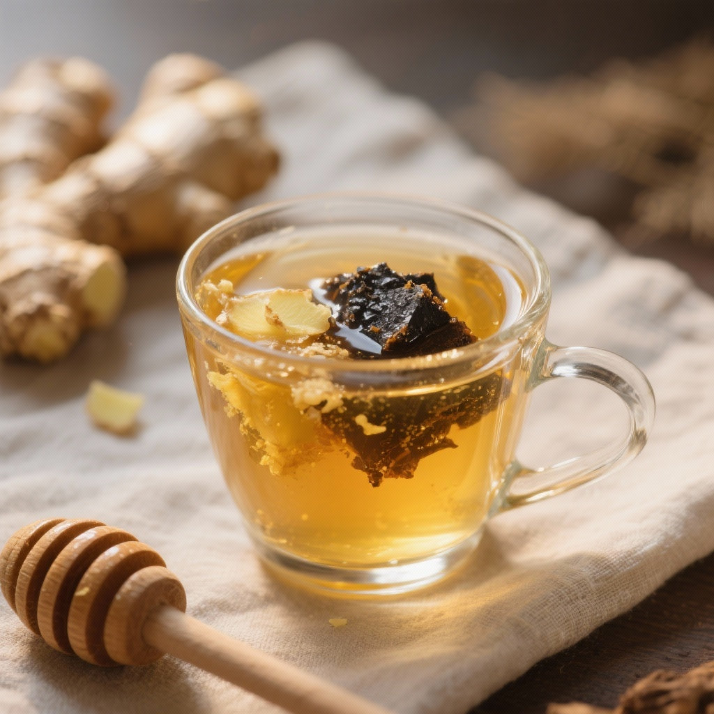 Boisson Revitalisante au Shilajit, Gingembre et Miel pour Énergie Naturelle