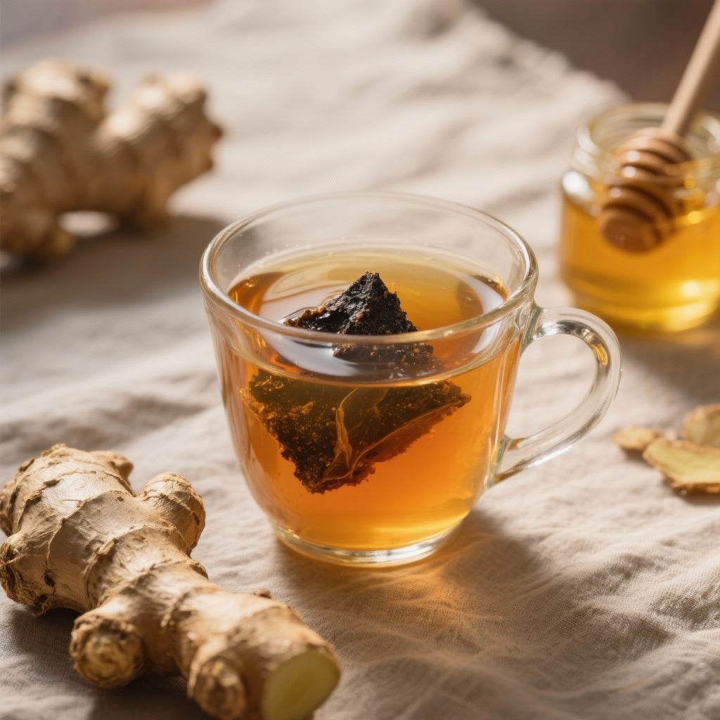 Boisson Revitalisante au Shilajit, Gingembre et Miel pour Énergie Naturelle