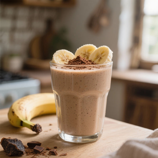 Délice de Shilajit : Smoothie Énergisant à la Banane et au Chocolat