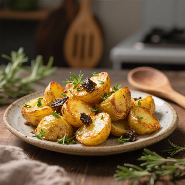 Pommes de Terre Rôties au Shilajit et Herbes Aromatiques