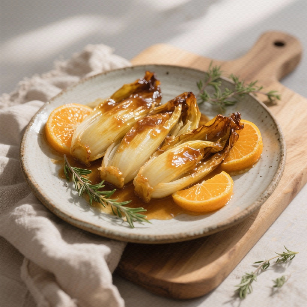 Endives braisées à l'orange et au miel : Recette simple et élégante