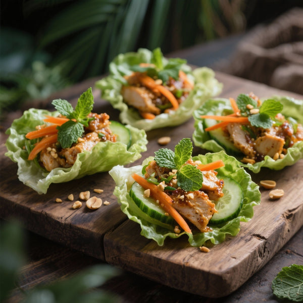 Wraps de Laitue au Poulet Façon Thaï : Une Recette Fraîche et Délicieuse