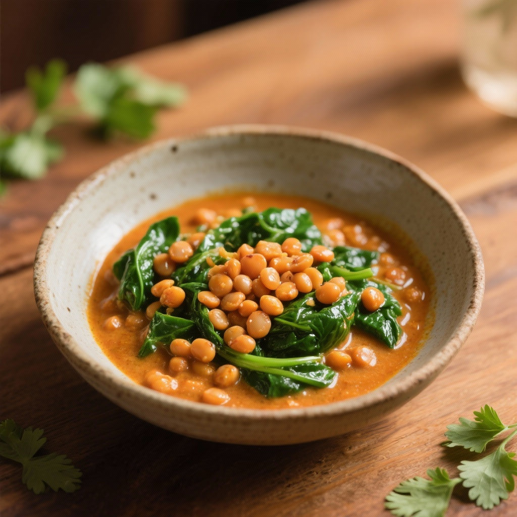 Curry de Lentilles Corail, Lait de Coco & Épinards : Recette Végétarienne
