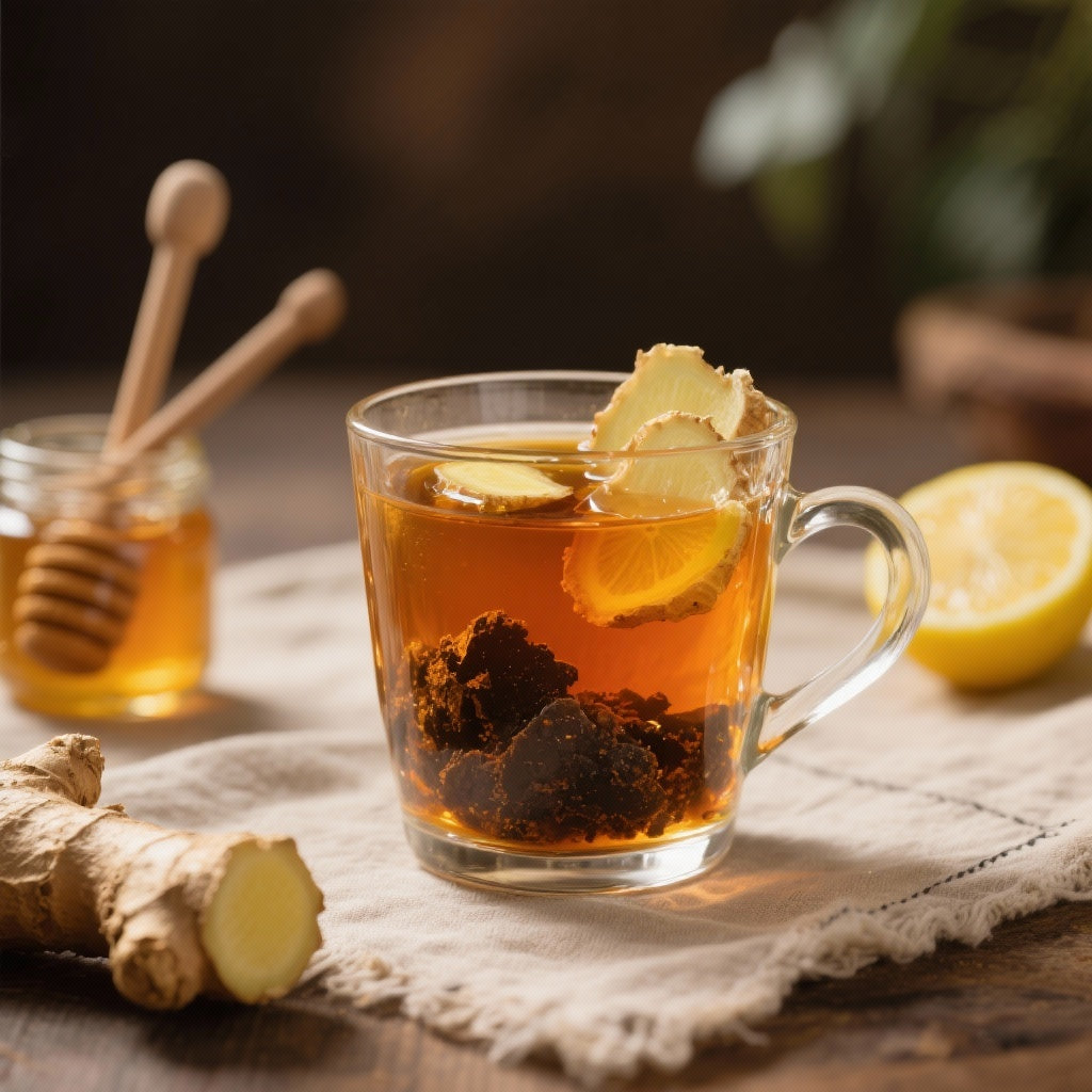 Boisson Revitalisante au Shilajit, Gingembre et Miel – Recette Énergisante