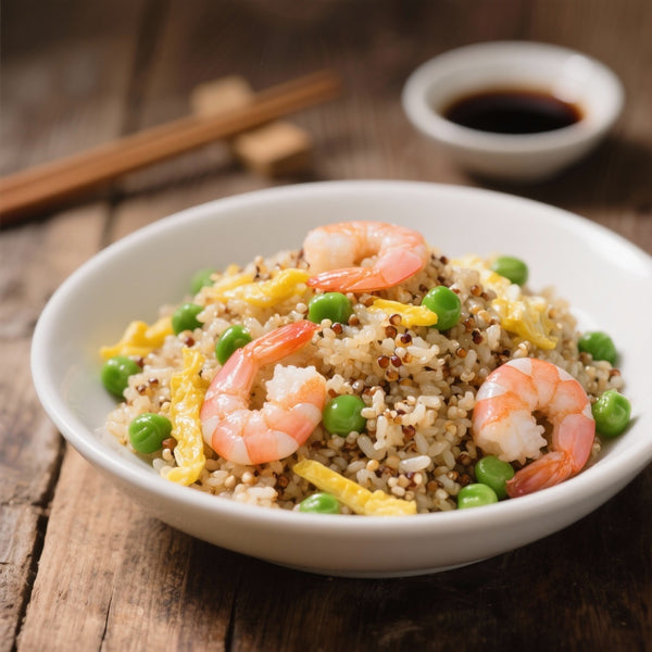 Riz Cantonais Revisité au Quinoa: Une Explosion de Saveurs!
