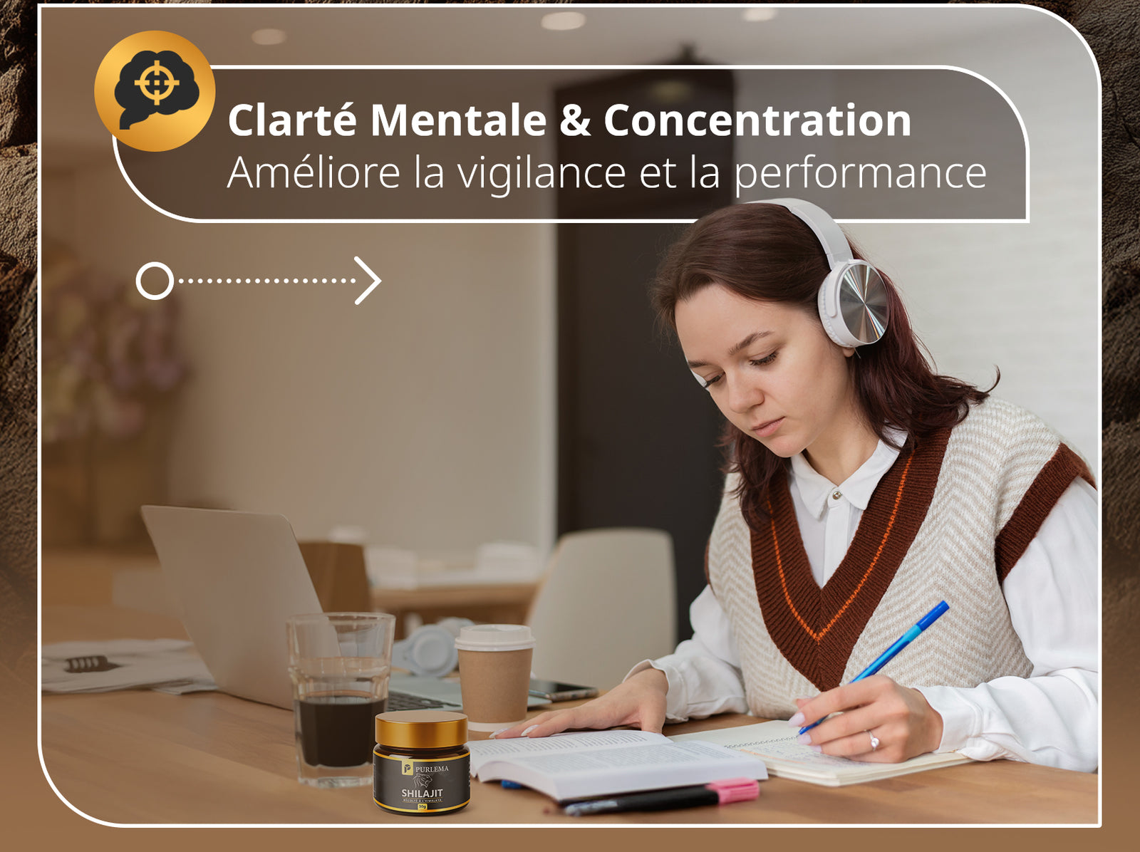Clarté Mentale et Concentration - Améliore la vigilance au travail et pour les études