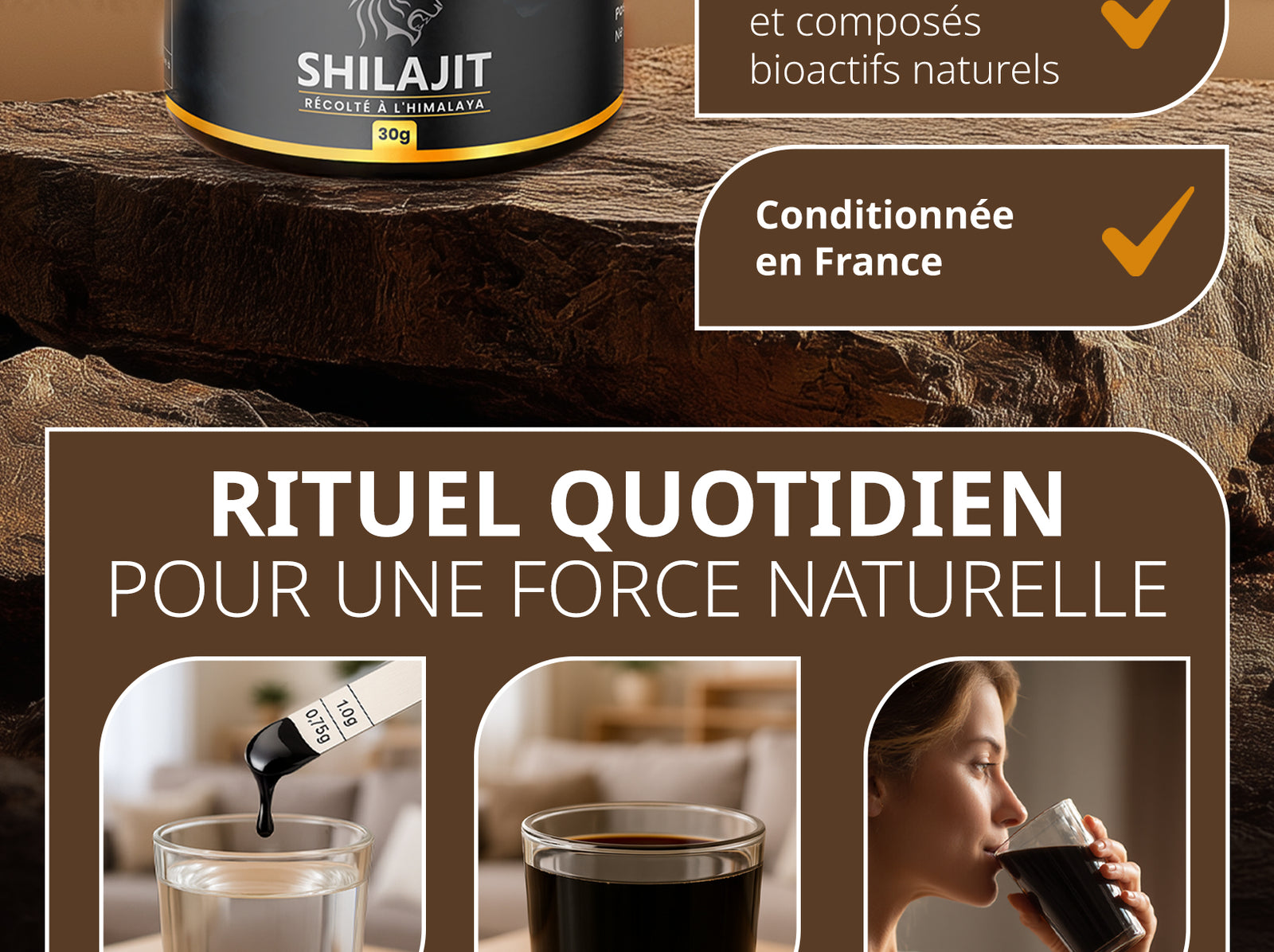 Rituel Quotidien Shilajit - Préparation et Consommation pour une Force Naturelle