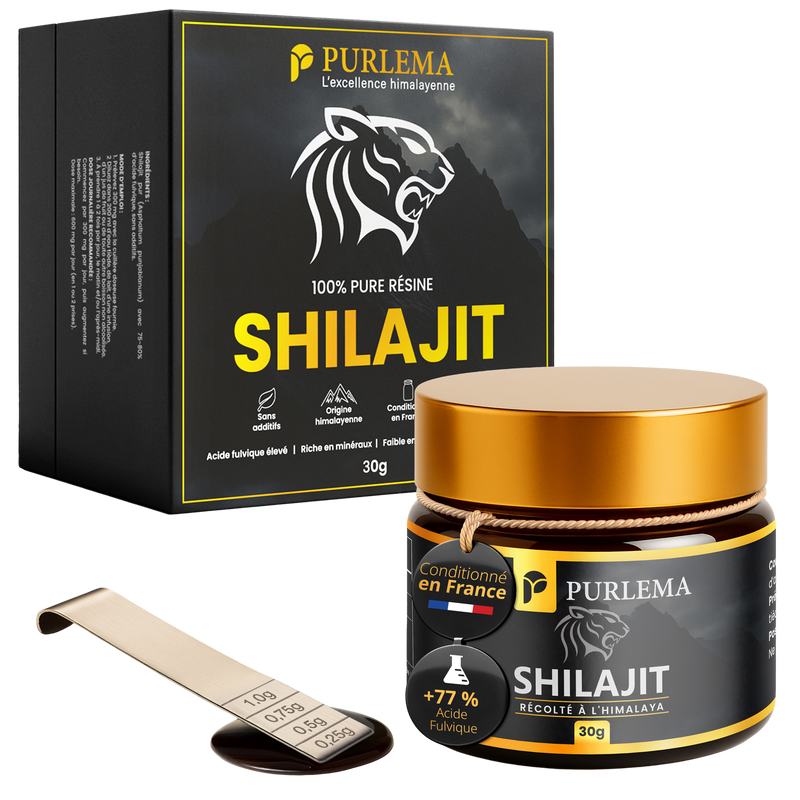 Purlema Shilajit – Résine Pure de l’Himalaya | Énergie, Clarté Mentale & Vitalité Naturelle
